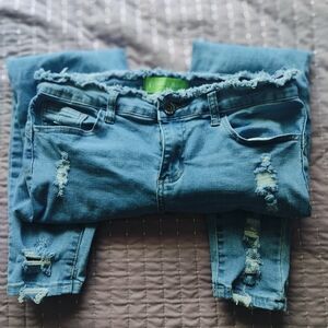 5 Pair Bundle Distressed Blue Jeans
